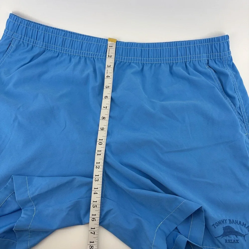 Tommy Bahama Relax Mens Blue Swim Trunks XXL Mesh Lined Marlin Logo Shorts‎